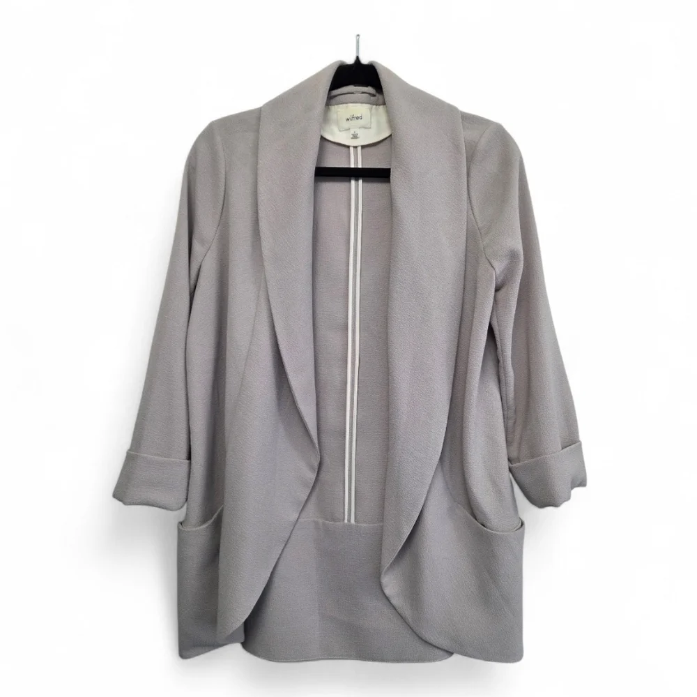 Aritzia Wilfred Grey Chevalier Blazer Size 6 - Picture 2 of 10